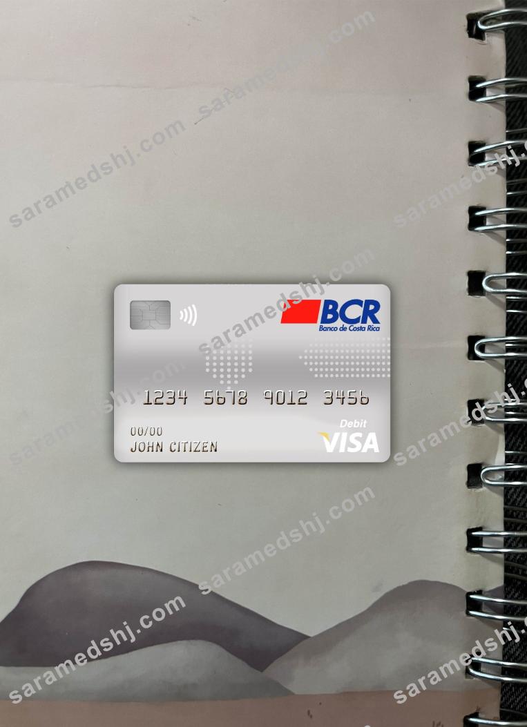 Costa Rica The Bank of Costa Rica visa debit card photolook front